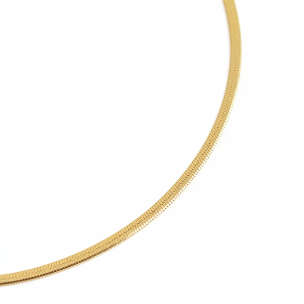 Herringbone Anklet | 2MM | 18K Gold Filled