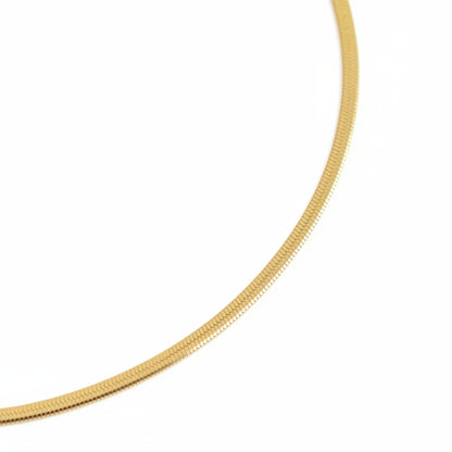 Herringbone Anklet | 2MM | 18K Gold Filled