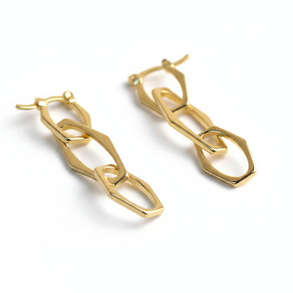 Convertible Geometric Dangle Earrings | 18K Gold Filled