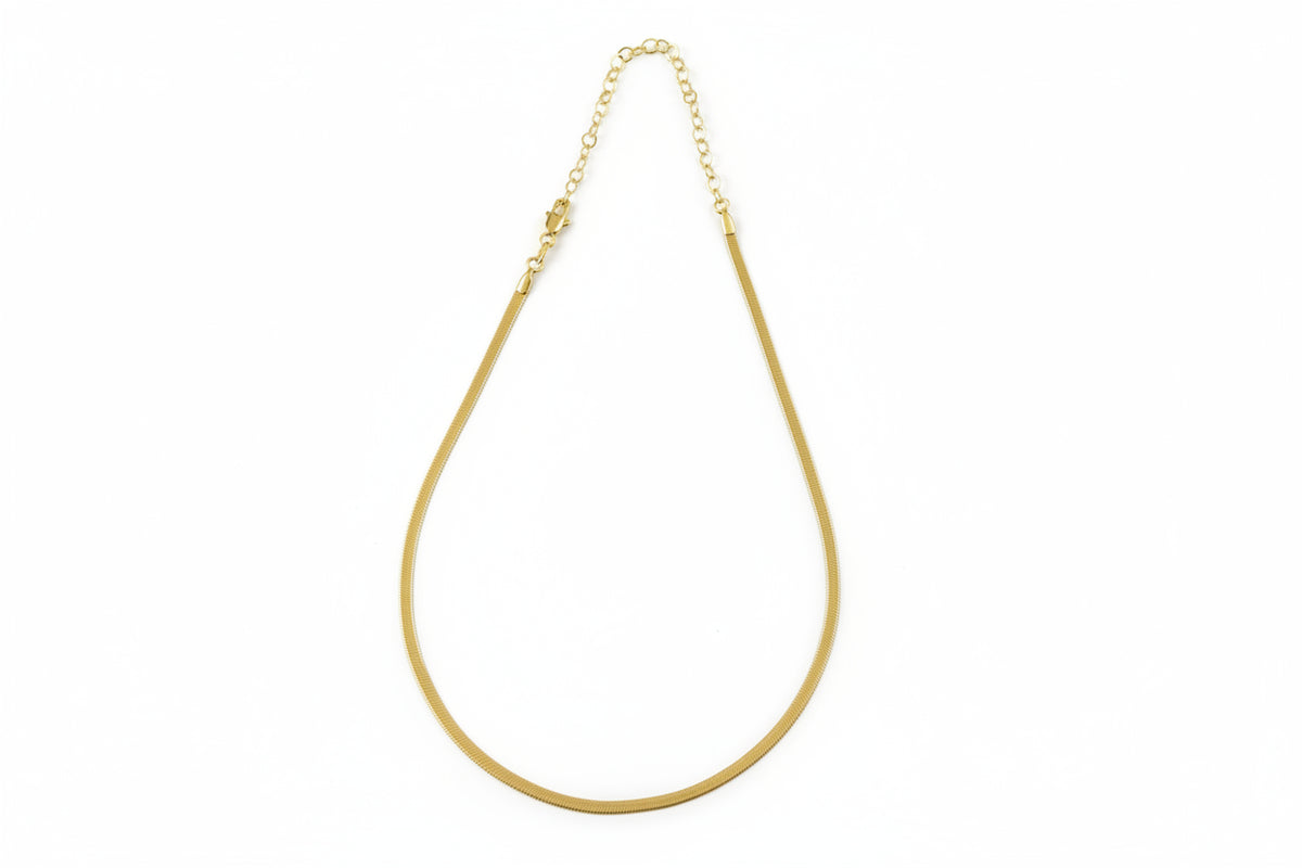 Herringbone Chain Necklace | 3MM | 18K Gold-Filled
