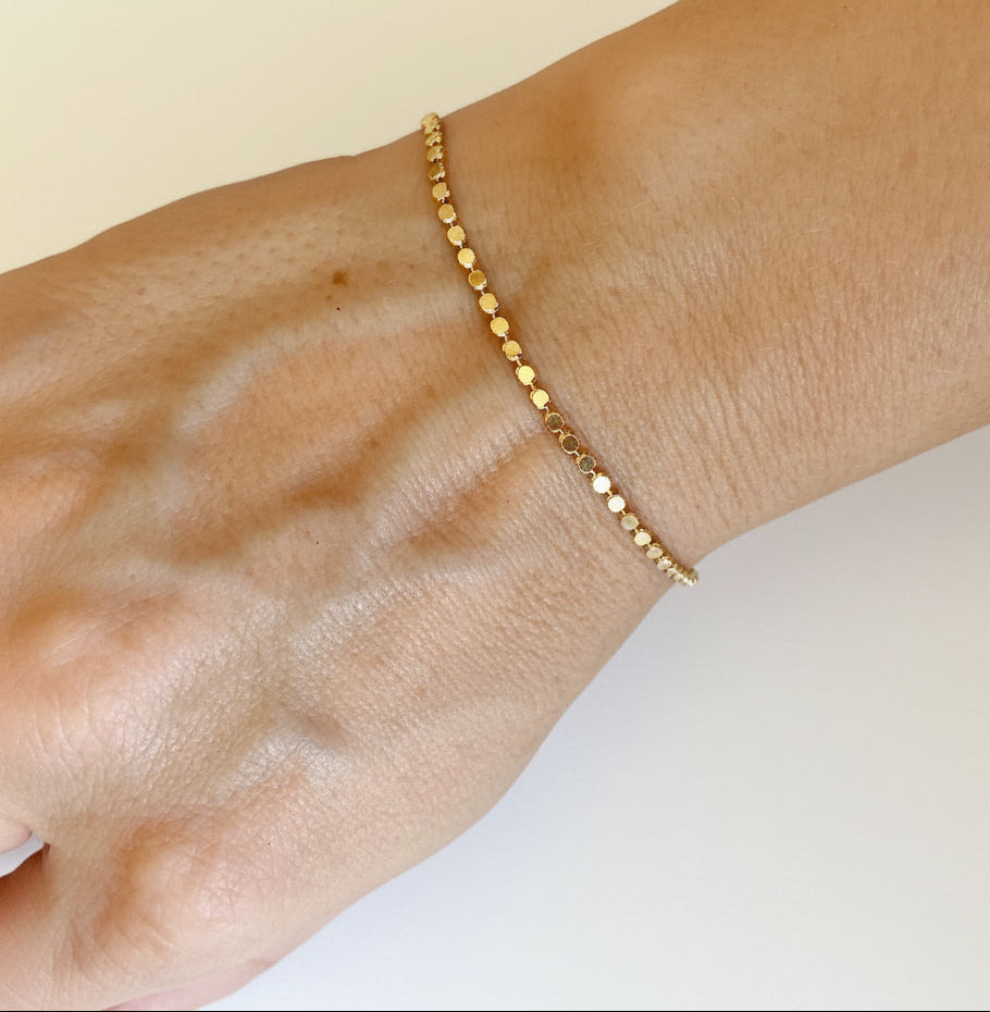 Dots Bracelet | 2MM | 18K Gold Filled
