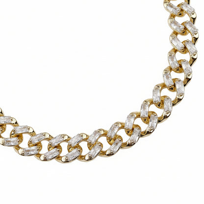 GOLD FILLED - BRACELET - CUTESIE ICED CZ CUBAN