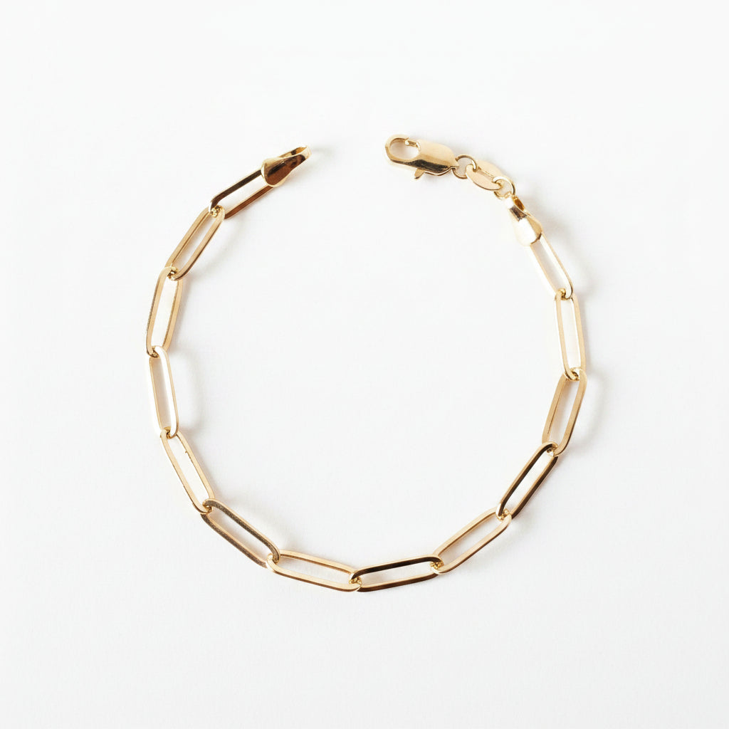 GOLD FILLED - BRACELET - PAPERCLIP 4.5MM