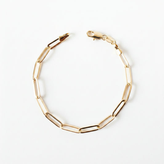 GOLD FILLED - BRACELET - PAPERCLIP 4.5MM