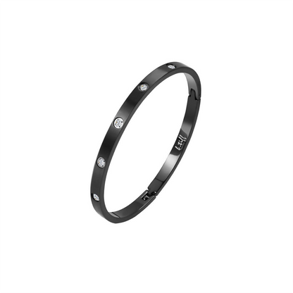 PREMIUM STAINLESS STEEL - BRACELET - 8 STONE MATTE BANGLE