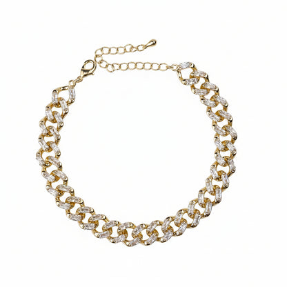 GOLD FILLED - BRACELET - CUTESIE ICED CZ CUBAN