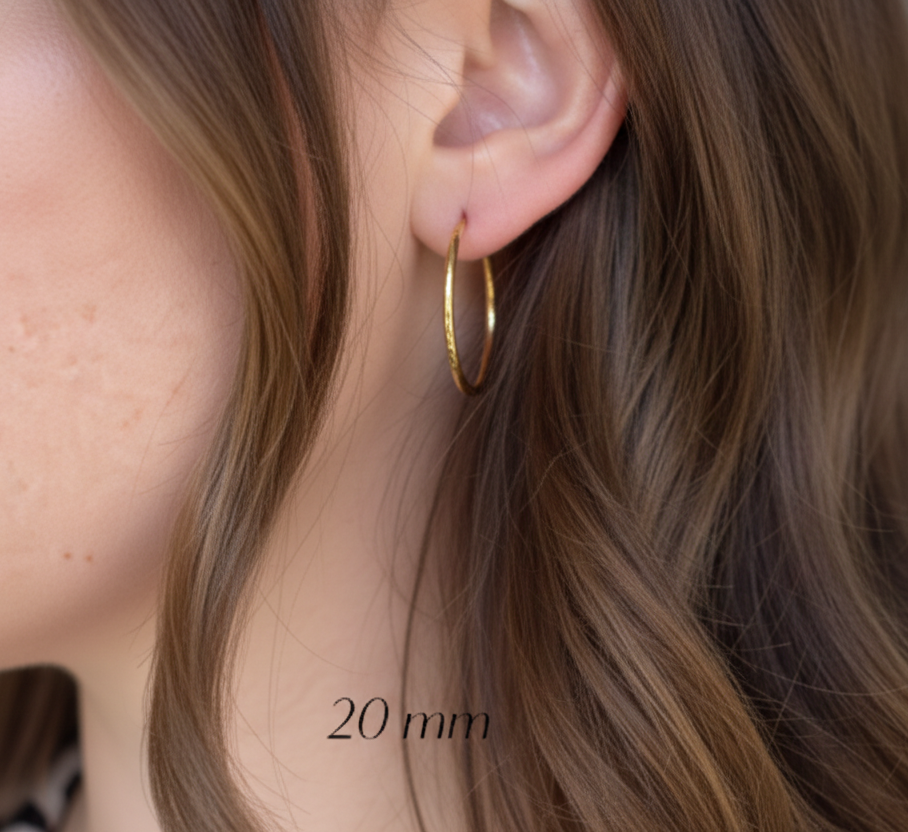 GOLD FILLED - EARRINGS - CUTESIE EVERYDAY ENDLESS HOOP