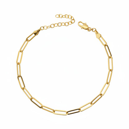 Paperclip Chain Anklet | 4.5MM | 18K Gold Filled