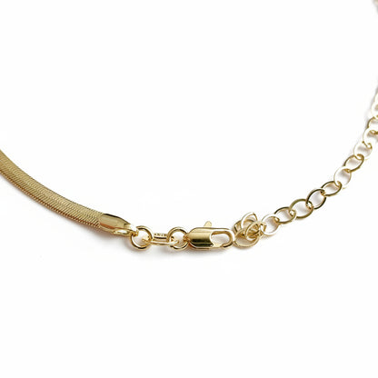 Herringbone Anklet | 3MM | 18K Gold Filled