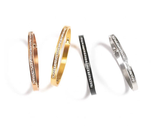 PREMIUM STAINLESS STEEL - BRACELET - PAVE 25 BANGLE