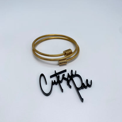 Double Wrap Snake Chain Bracelet | 18K Gold PVD | 304 Stainless Steel