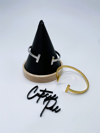 T Bar Cuff Bracelet | 18K Gold PVD | 304 Stainless Steel