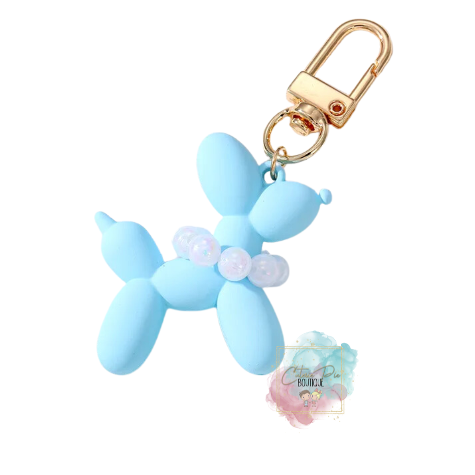 Balloon Dog Keychain - Bag Charm - Puppy Keychain - Balloon Animal