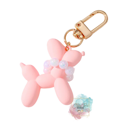 Balloon Dog Keychain - Bag Charm - Puppy Keychain - Balloon Animal