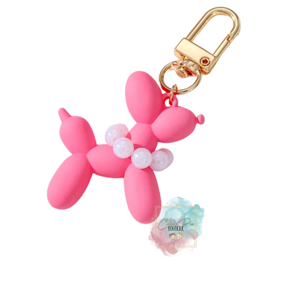 Balloon Dog Keychain - Bag Charm - Puppy Keychain - Balloon Animal