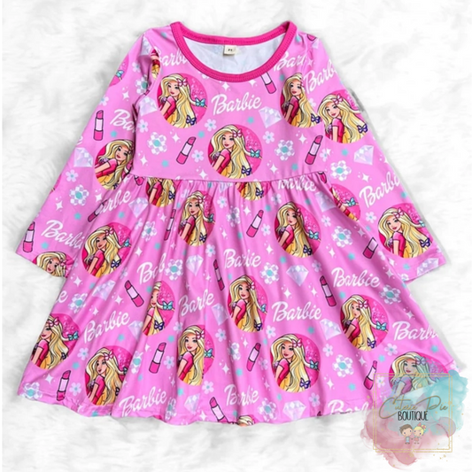 Girl's Barbie Long Sleeve Dress