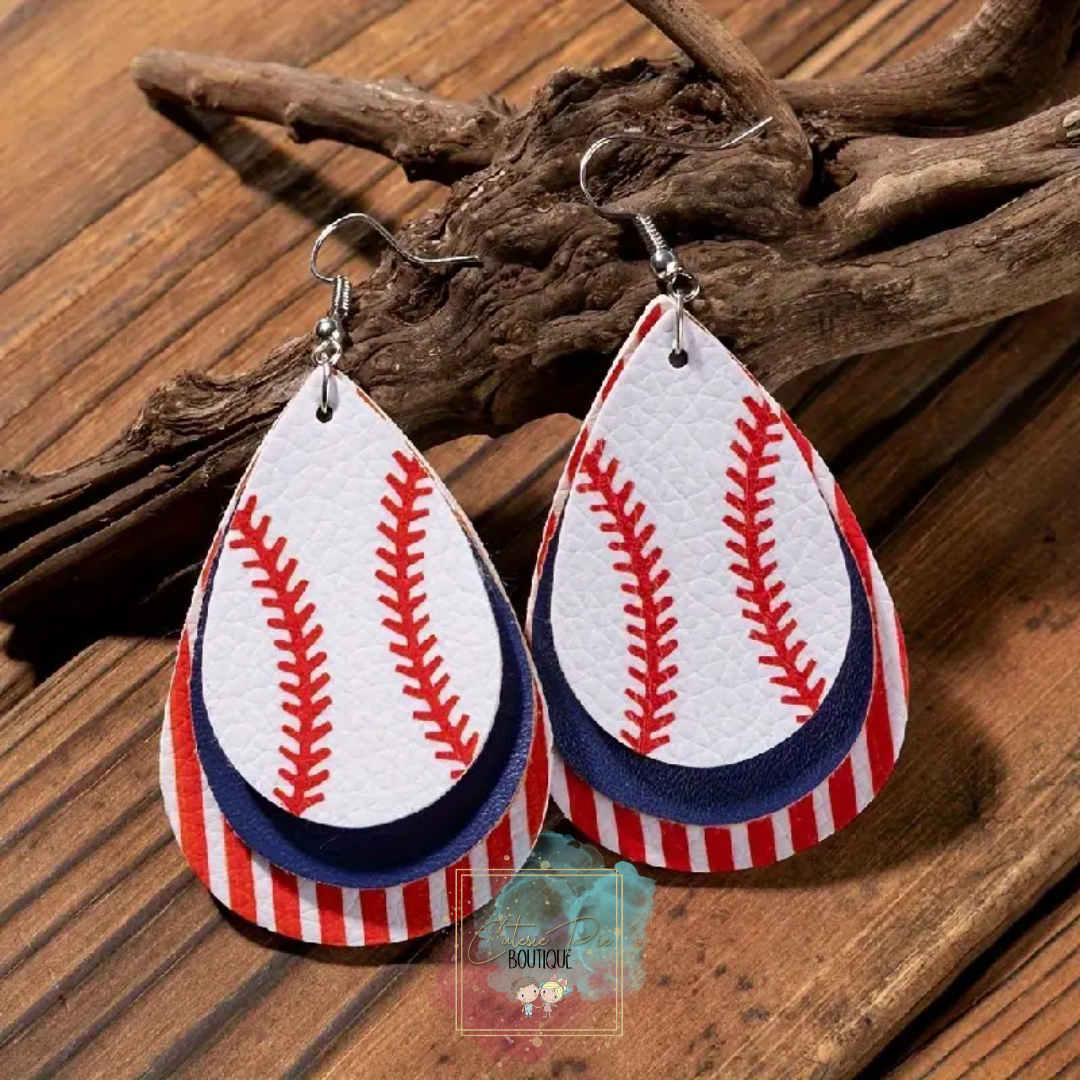 Baseball Earrings - Costume