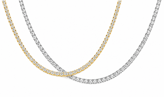 PREMIUM STAINLESS STEEL - TENNIS NECKLACE - ROUND 3MM