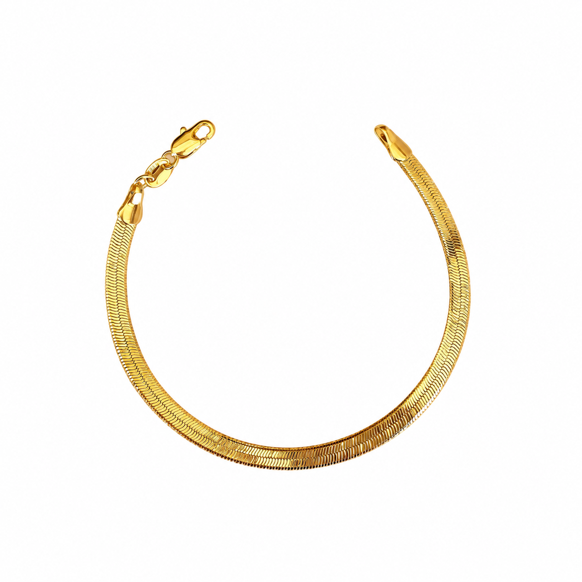 Herringbone Bracelet | 4MM | 18K Gold-Filled