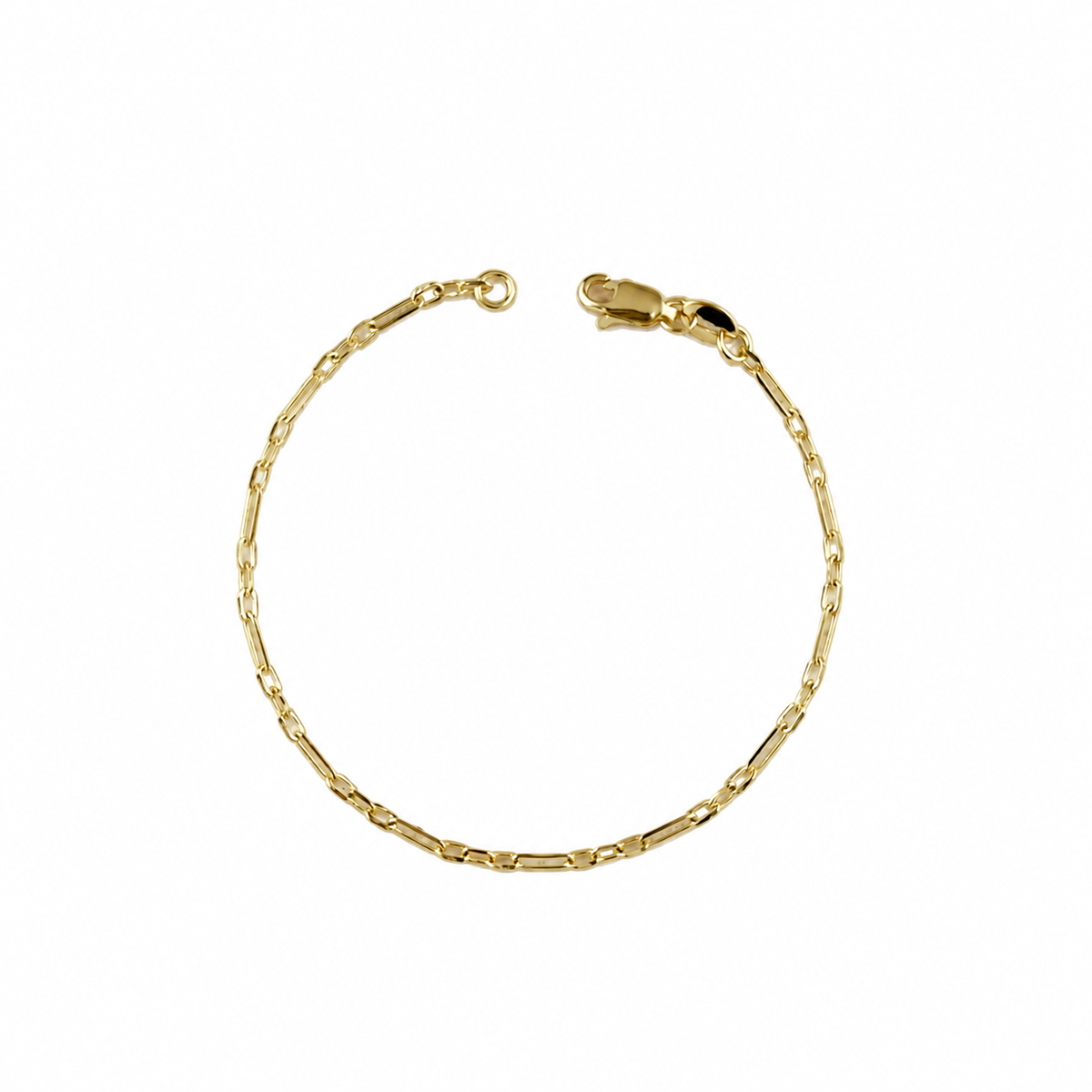 Alternating Paperclip Link Bracelet | 2.1MM | 18K Gold-Filled