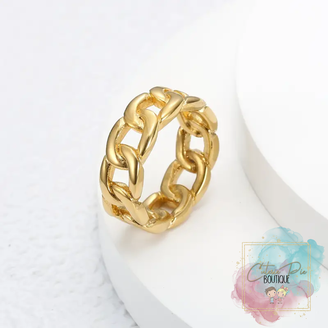 Link Ring - Stainless 18K Gold