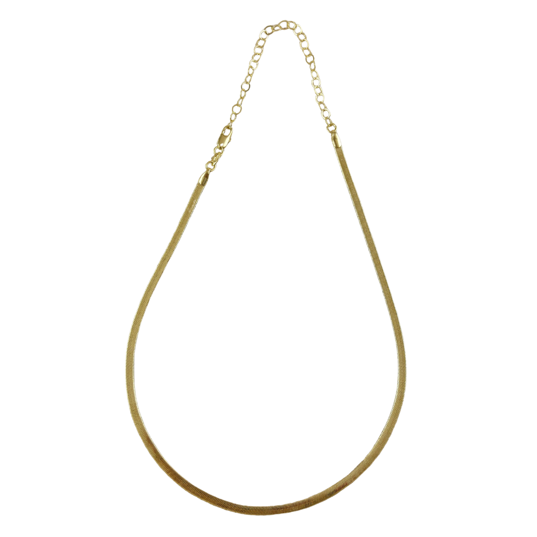 Herringbone Chain Necklace | 4MM | 18K Gold-Filled