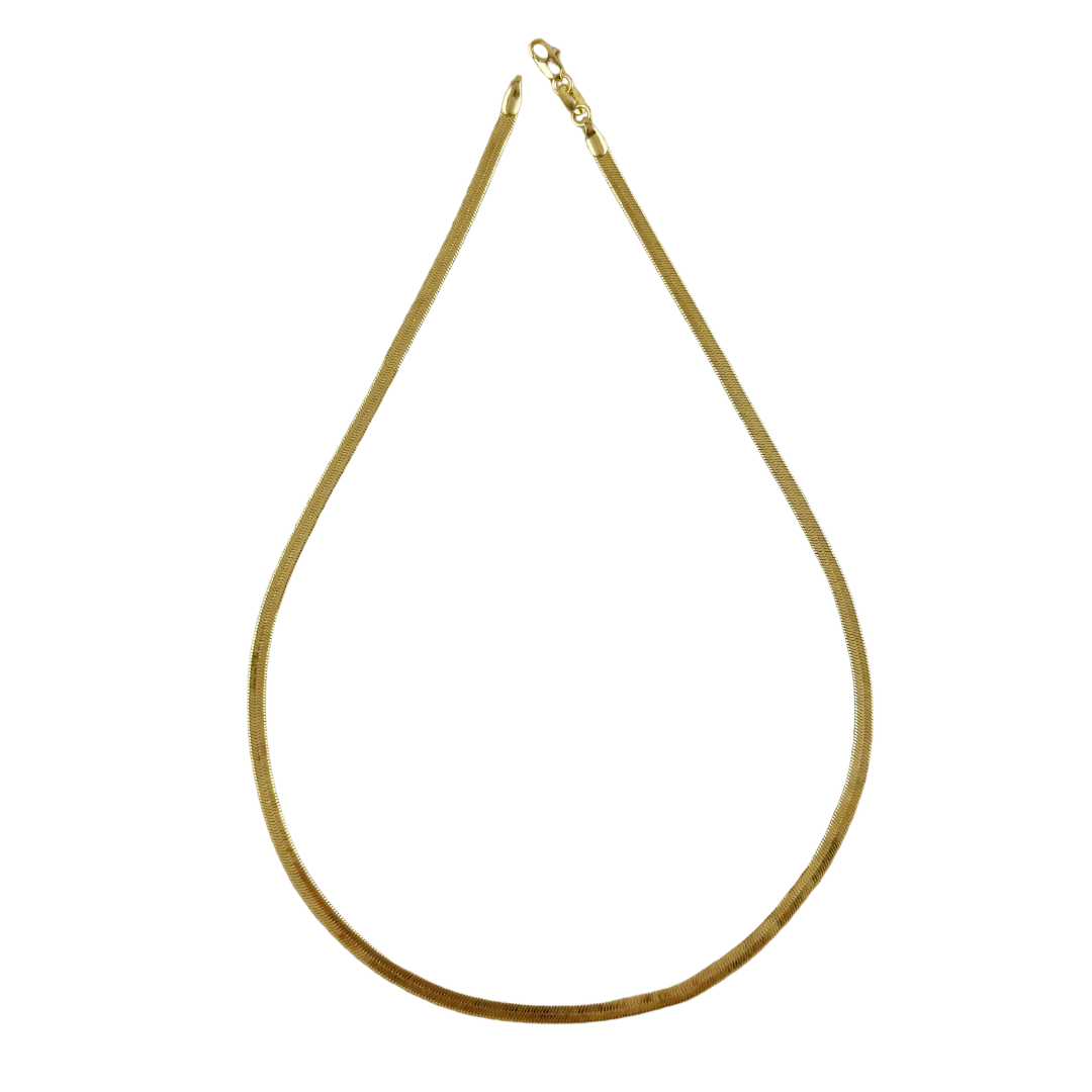 Herringbone Chain Necklace | 4MM | 18K Gold-Filled