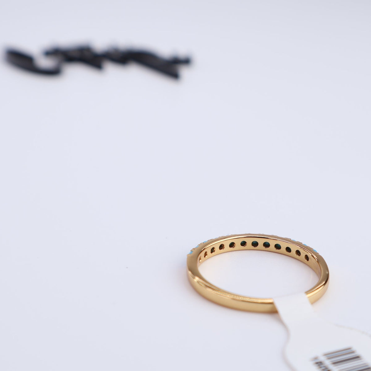 Turquoise CZ Band Ring | 2.5MM | 14K Gold-Filled