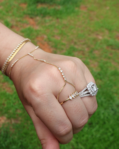 Olivia CZ Hand Chain | 18K Gold Filled