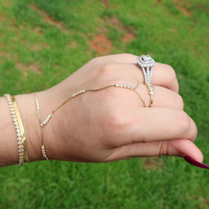 Olivia CZ Hand Chain | 18K Gold Filled