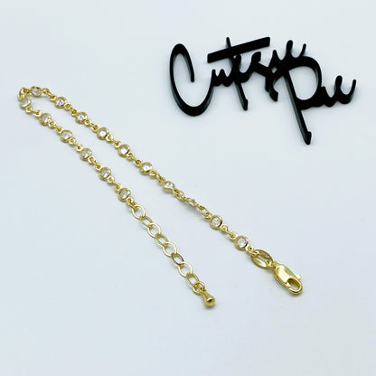 CZ Round Bezel Bracelet | 18K Gold Filled