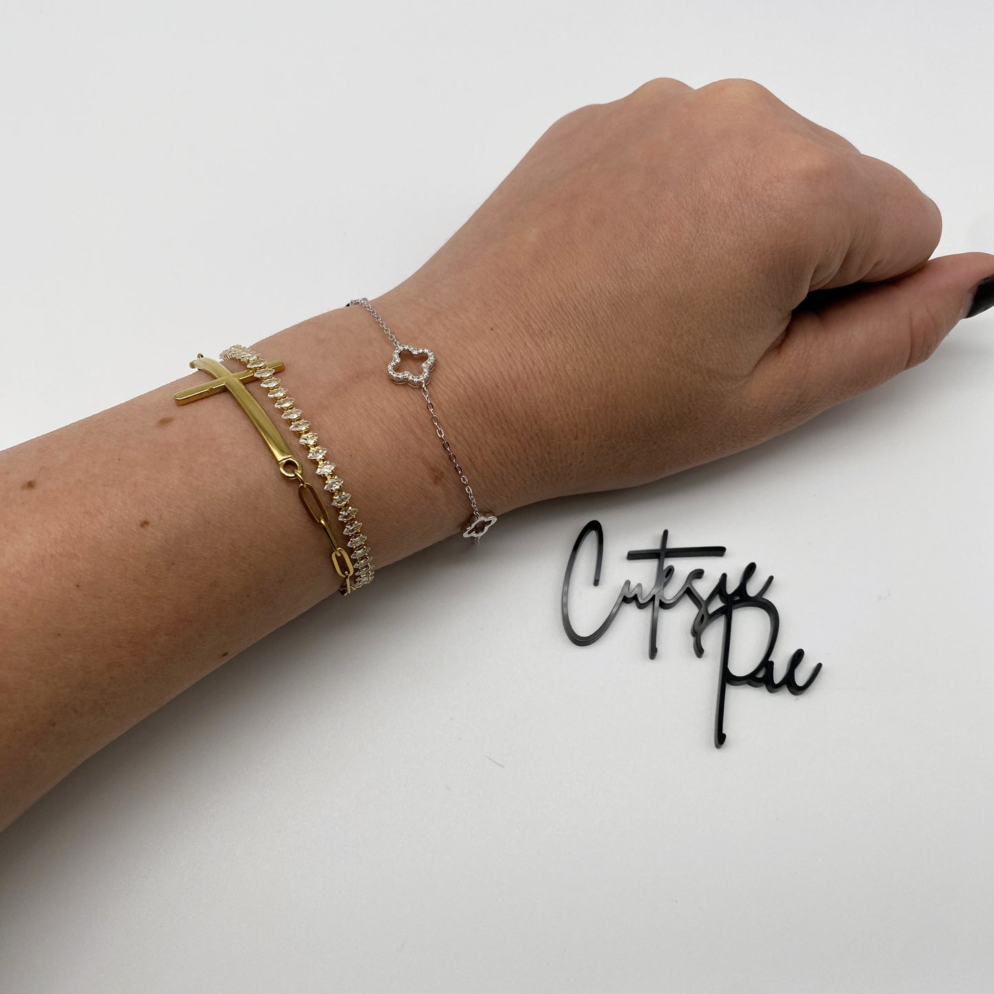 Triple Clover Bracelet | 18K Gold-Plated | Sterling Silver