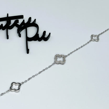 Triple Clover Bracelet | 18K Gold-Plated | Sterling Silver