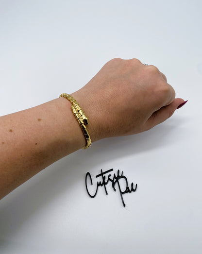 Snake Cuff Bracelet | 18K Gold PVD | 304 Stainless Steel