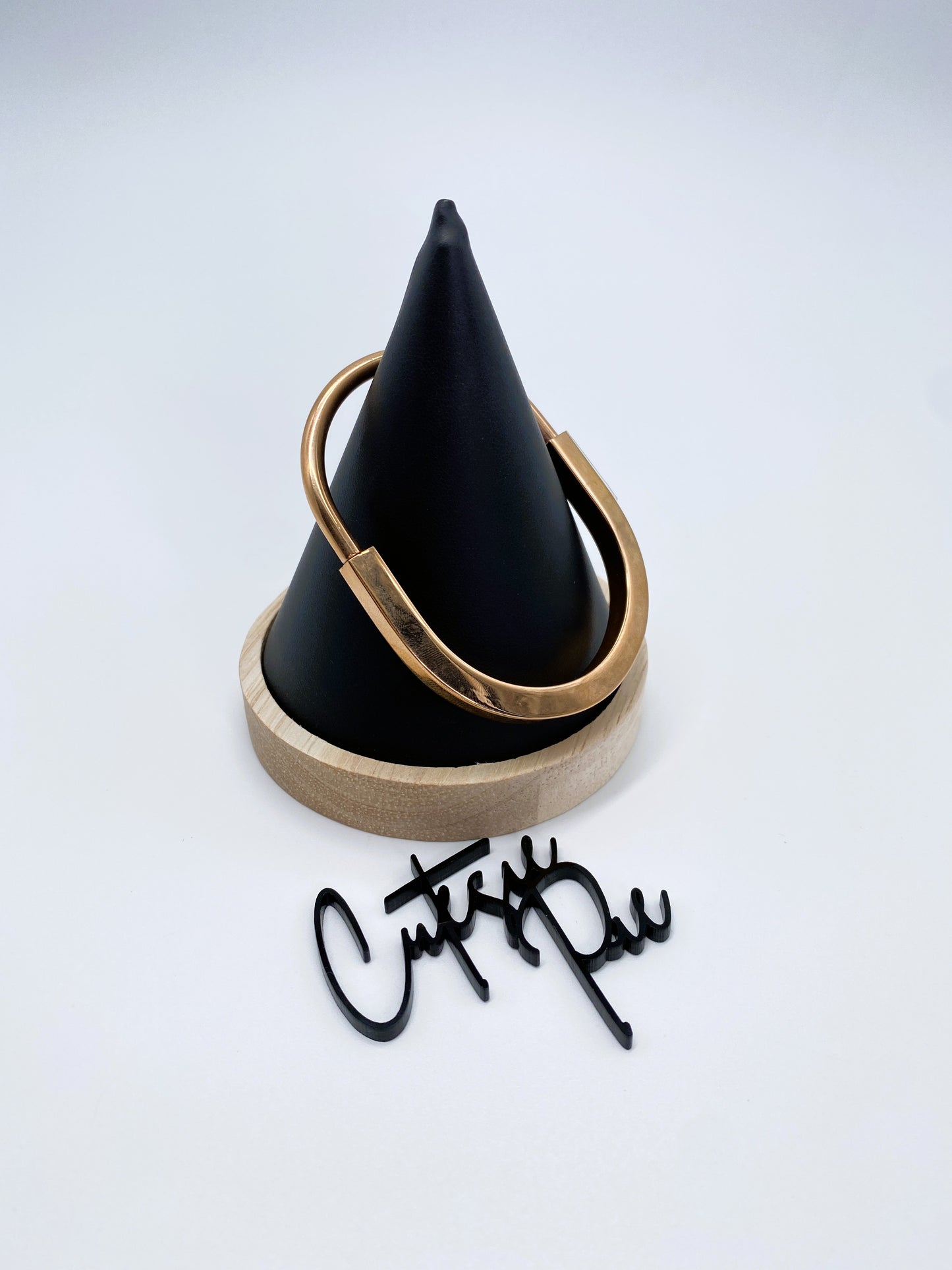Twist Lock Bangle Bracelet | 18K Gold PVD, Rose Gold PVD or Steel | 304 Stainless Steel