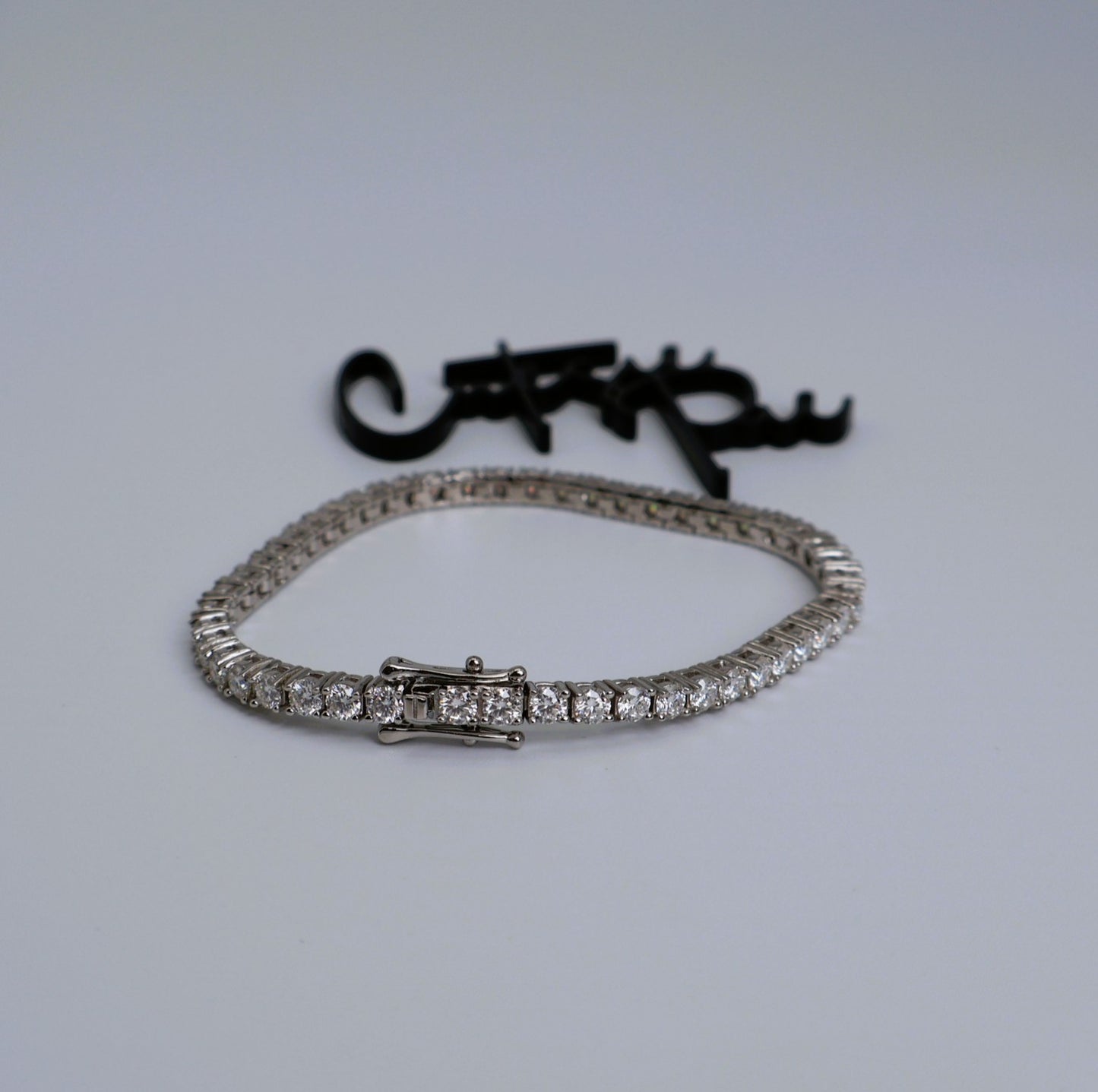 Moissanite Tennis Bracelet | 3MM | 950 Platinum-Plated Sterling Silver | Certificate Included