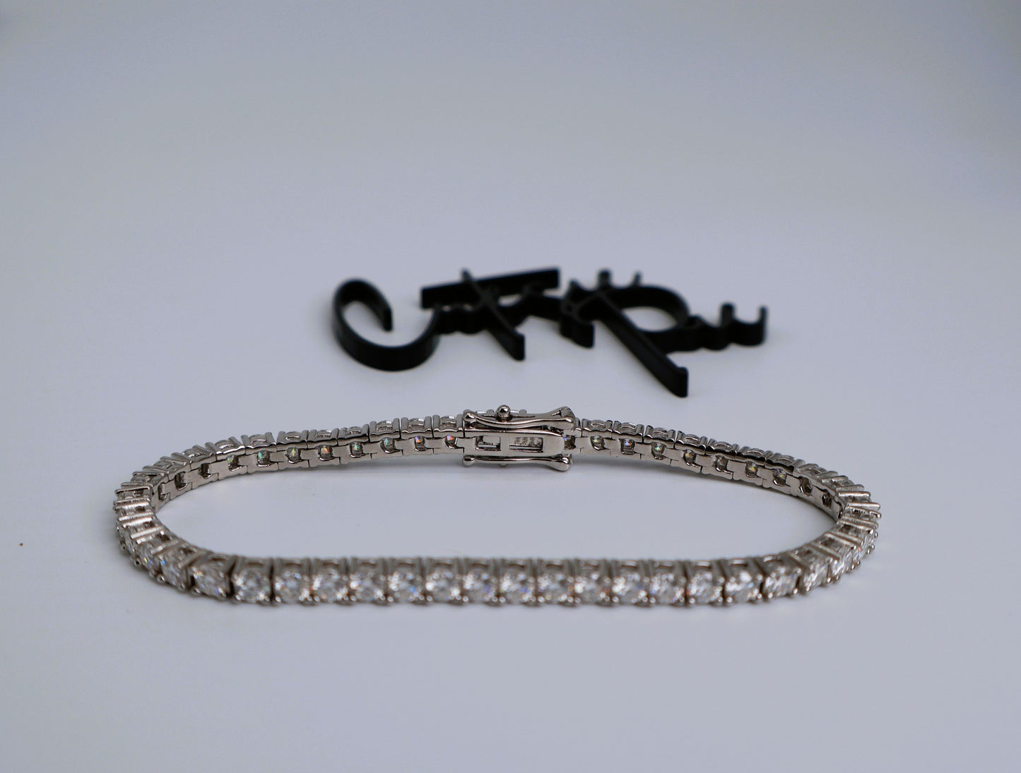 Moissanite Tennis Bracelet | 3MM | 950 Platinum-Plated Sterling Silver | Certificate Included