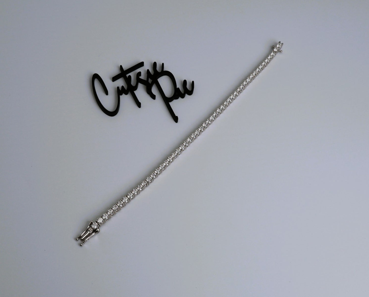 Moissanite Tennis Bracelet | 3MM | 950 Platinum-Plated Sterling Silver | Certificate Included
