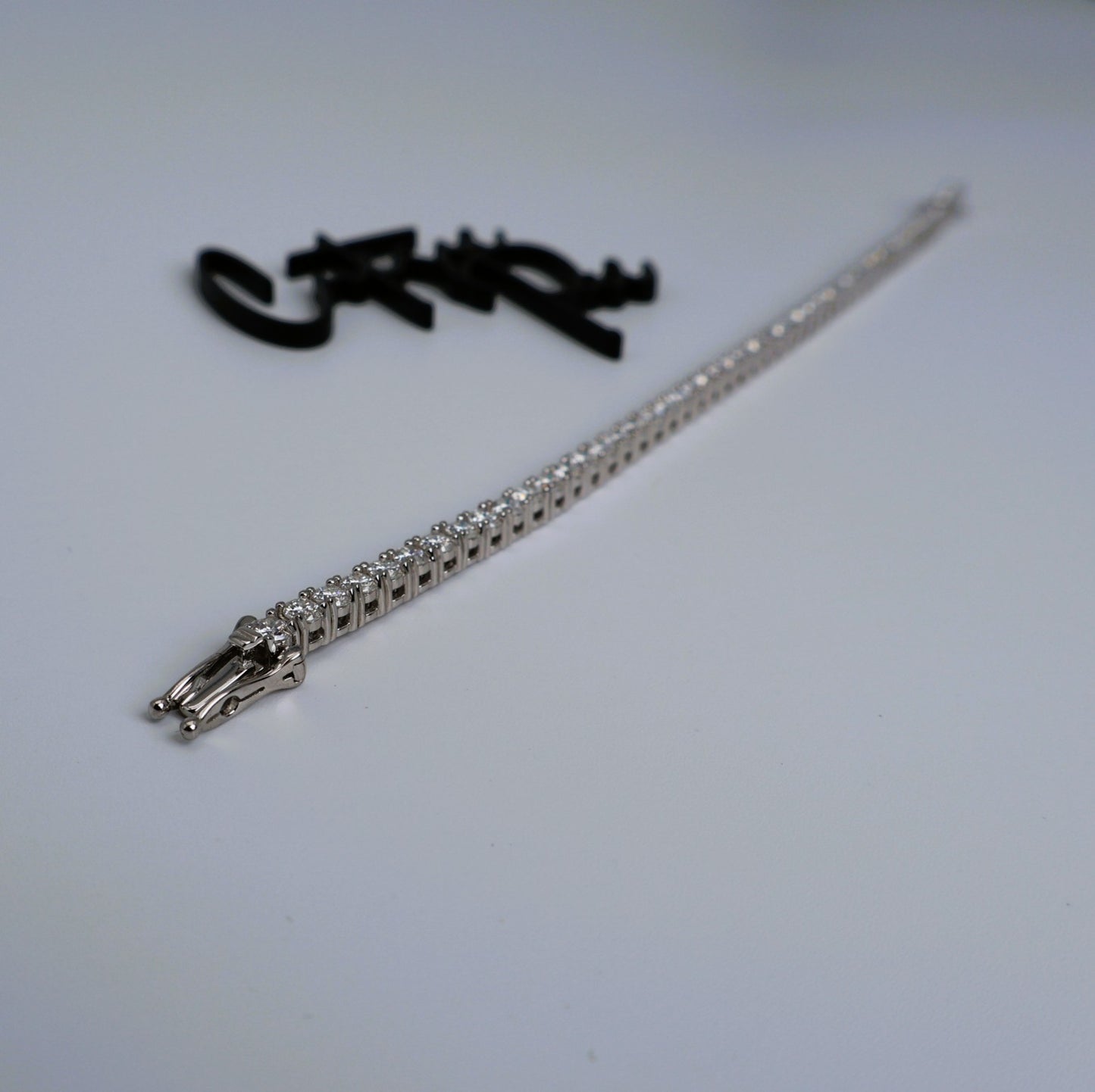 Moissanite Tennis Bracelet | 3MM | 950 Platinum-Plated Sterling Silver | Certificate Included