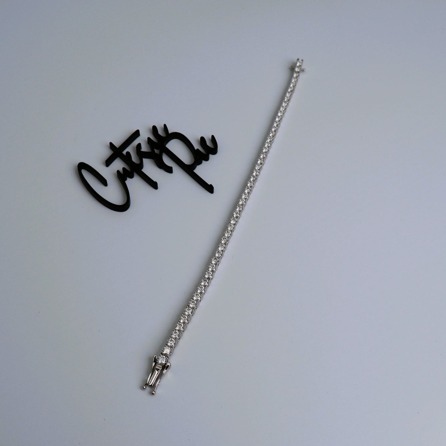Moissanite Tennis Bracelet | 3MM | 950 Platinum-Plated Sterling Silver | Certificate Included