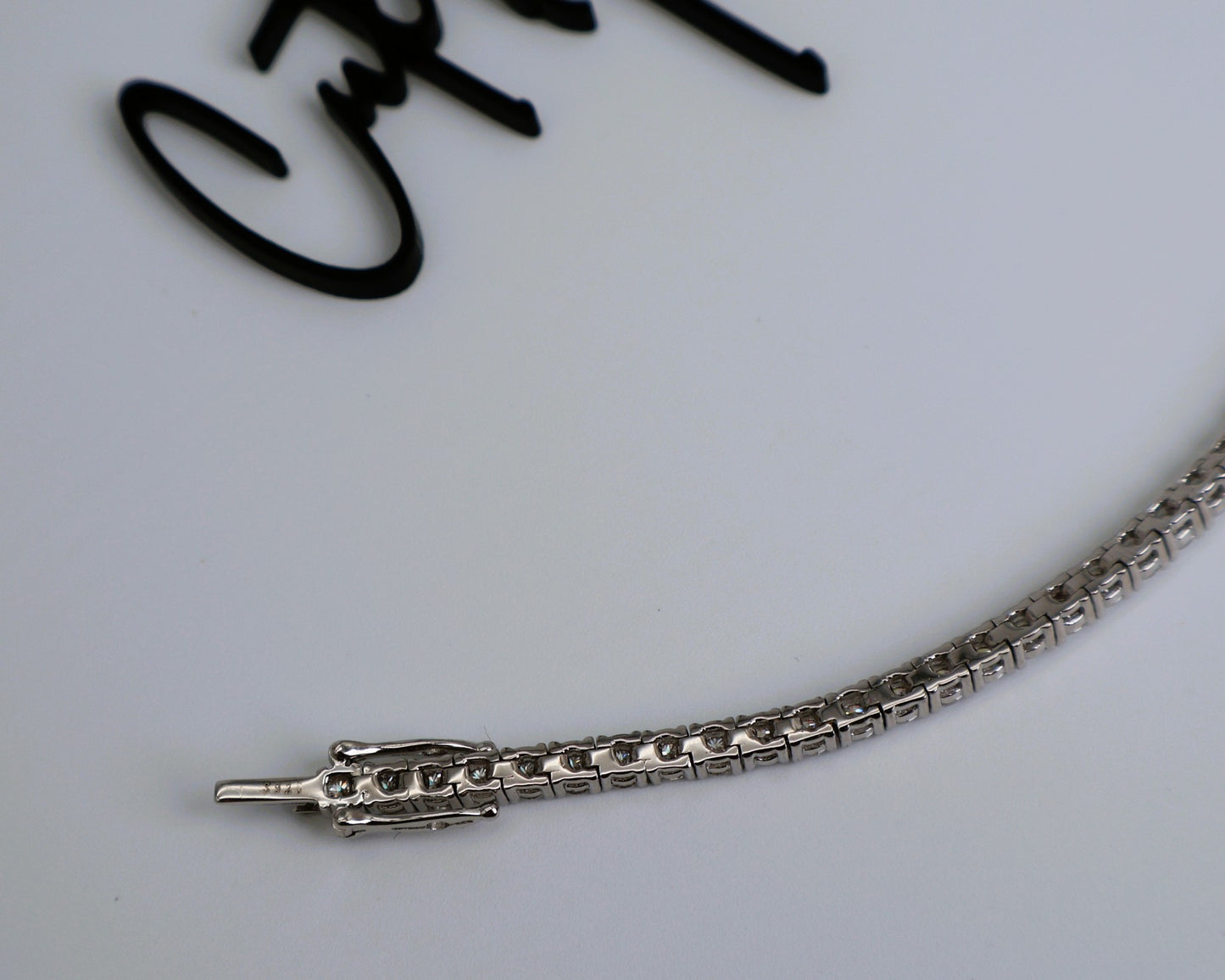 Moissanite Tennis Bracelet | 3MM | 950 Platinum-Plated Sterling Silver | Certificate Included