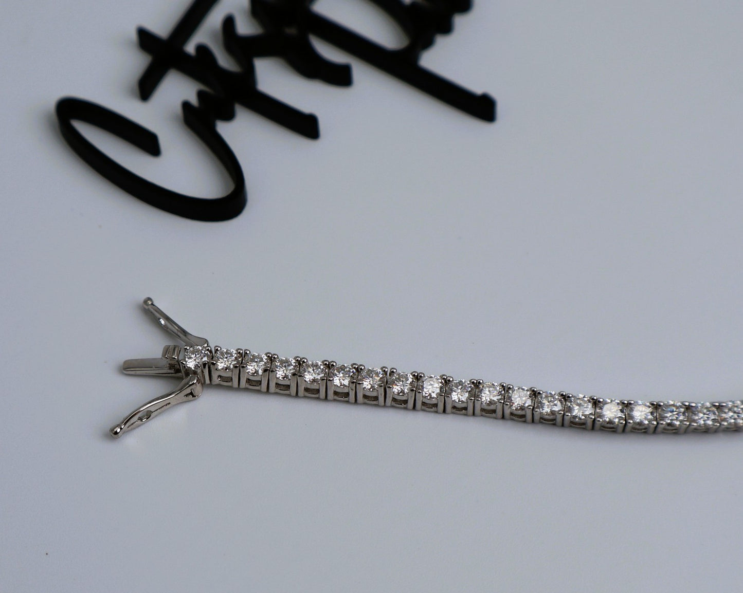 Moissanite Tennis Bracelet | 3MM | 950 Platinum-Plated Sterling Silver | Certificate Included