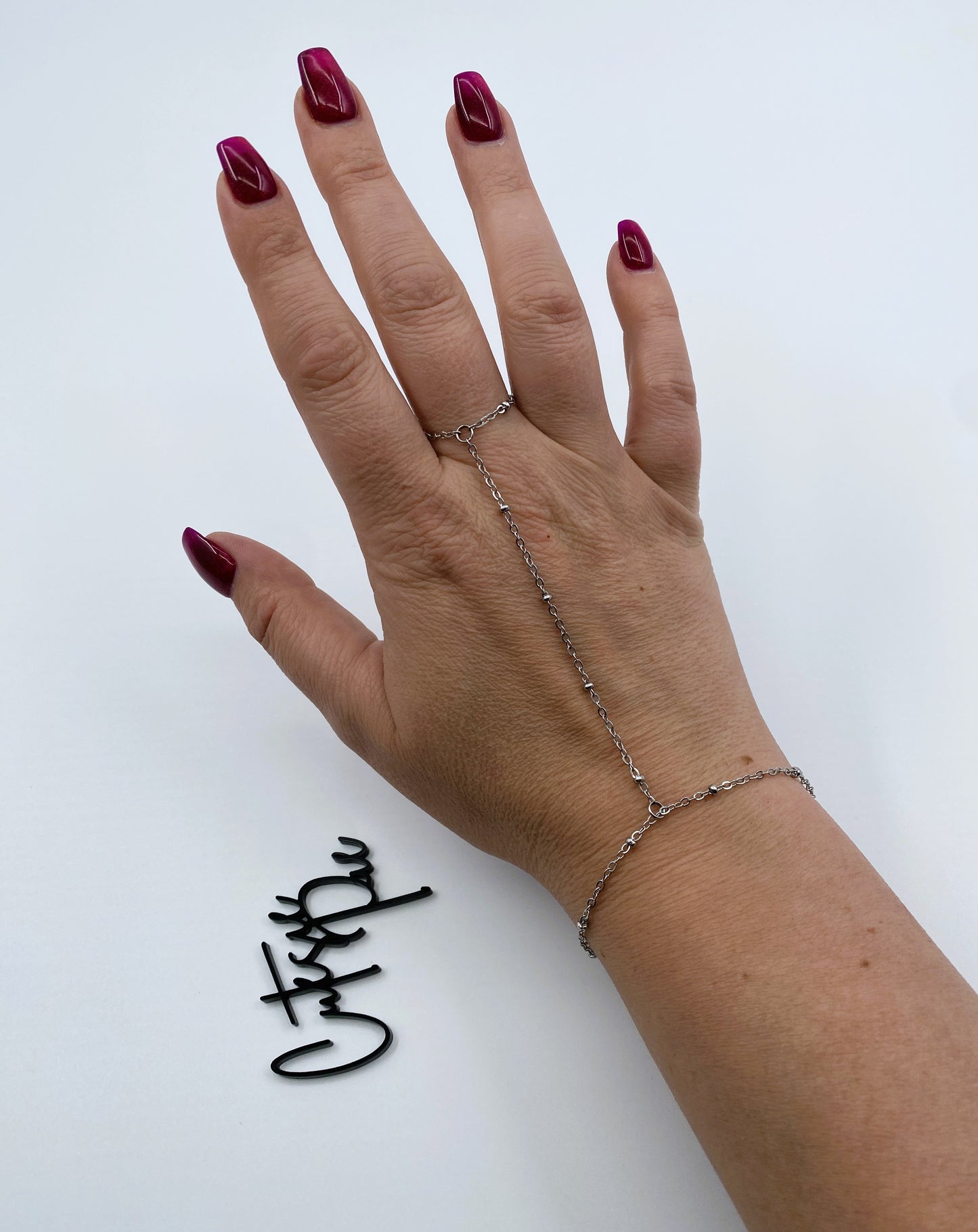 Station Hand Chain Bracelet | Gold or Steel | 316L Stainless Steel