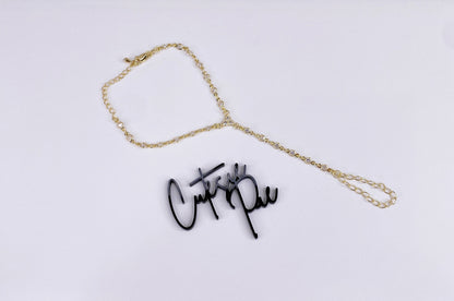 Round Bezel CZ Hand Chain | 18K Gold Filled
