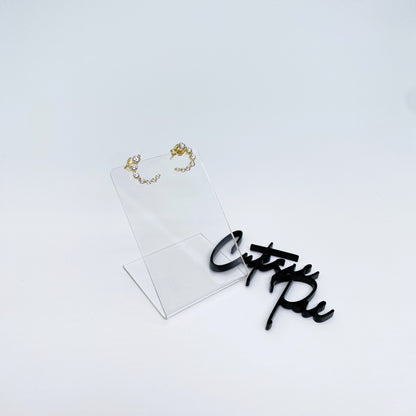 Moissanite Crescent Stud Earrings | 13×9.15MM | 18K Gold or 950 Platinum-Plated Sterling Silver | Certificate Included