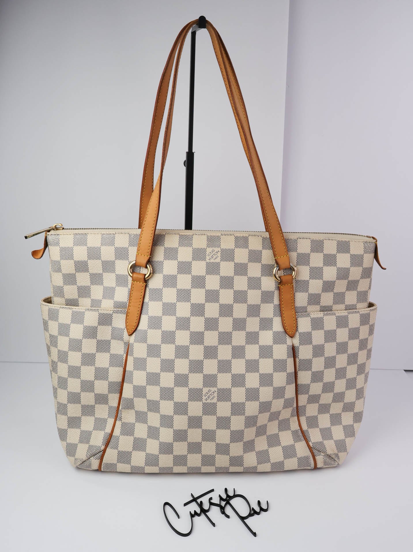 Louis Vuitton | Totally MM Bag | Damier Azur Canvas
