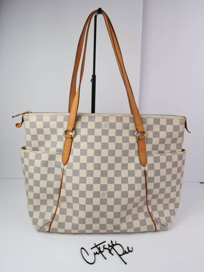 Louis Vuitton | Totally MM Bag | Damier Azur Canvas
