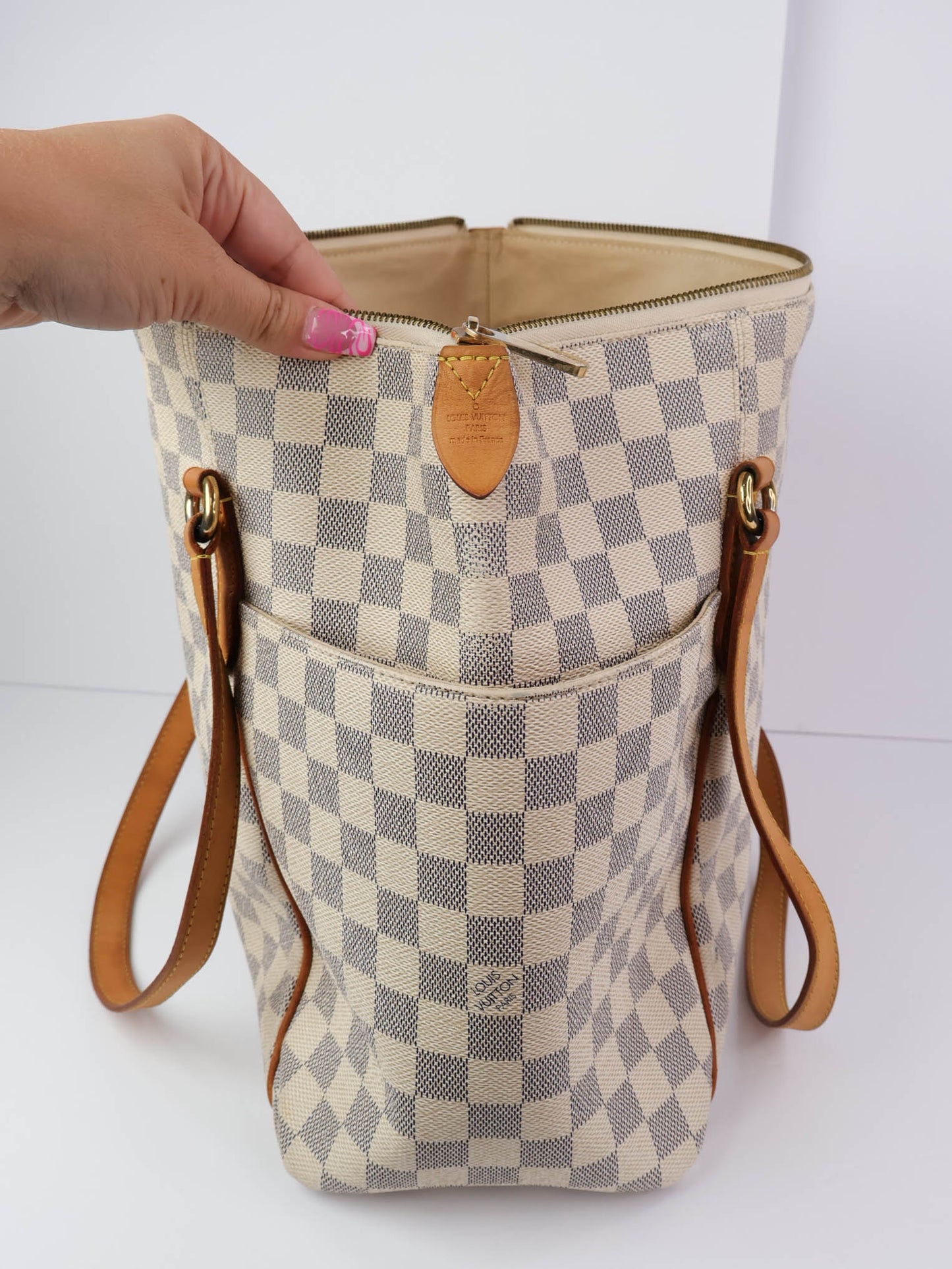 Louis Vuitton | Totally MM Bag | Damier Azur Canvas