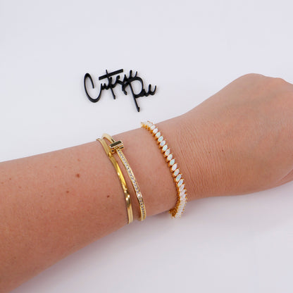 Marquise Opal Tennis Bracelet | 4MM | 18K Gold Vermeil