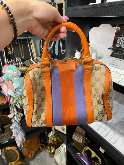 Gucci | Ophidia Boston Bag | Orange & Purple